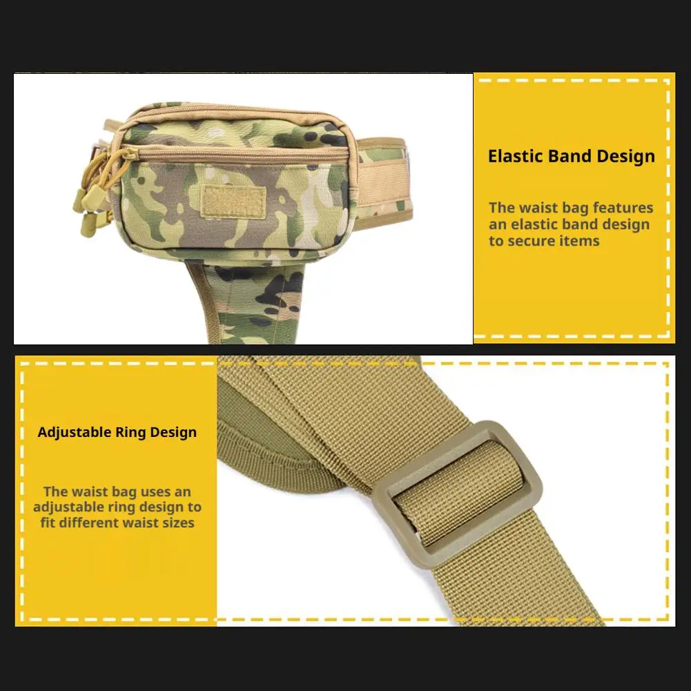 NEUE Wasserdichte Herren-Gürteltasche aus Nylon mit Mehrfach-Taschen, Outdoor Verdeckte Tragetasche, Unisex Taktische Tasche, Diebstahlsichere Versteckte Hüfttasche ﻿ – Detail 13