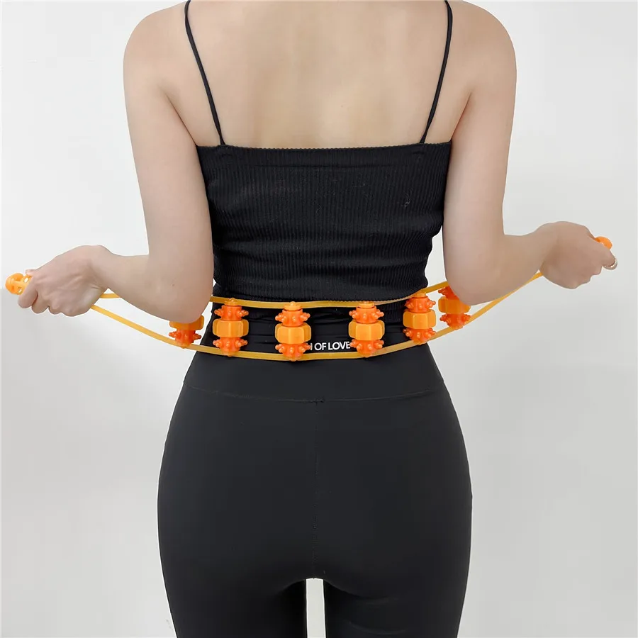 Pull Back Strip Ball Massager, For Back, Shoulder And Neck, Massage Waist And Leg, Roller Massage With Ball