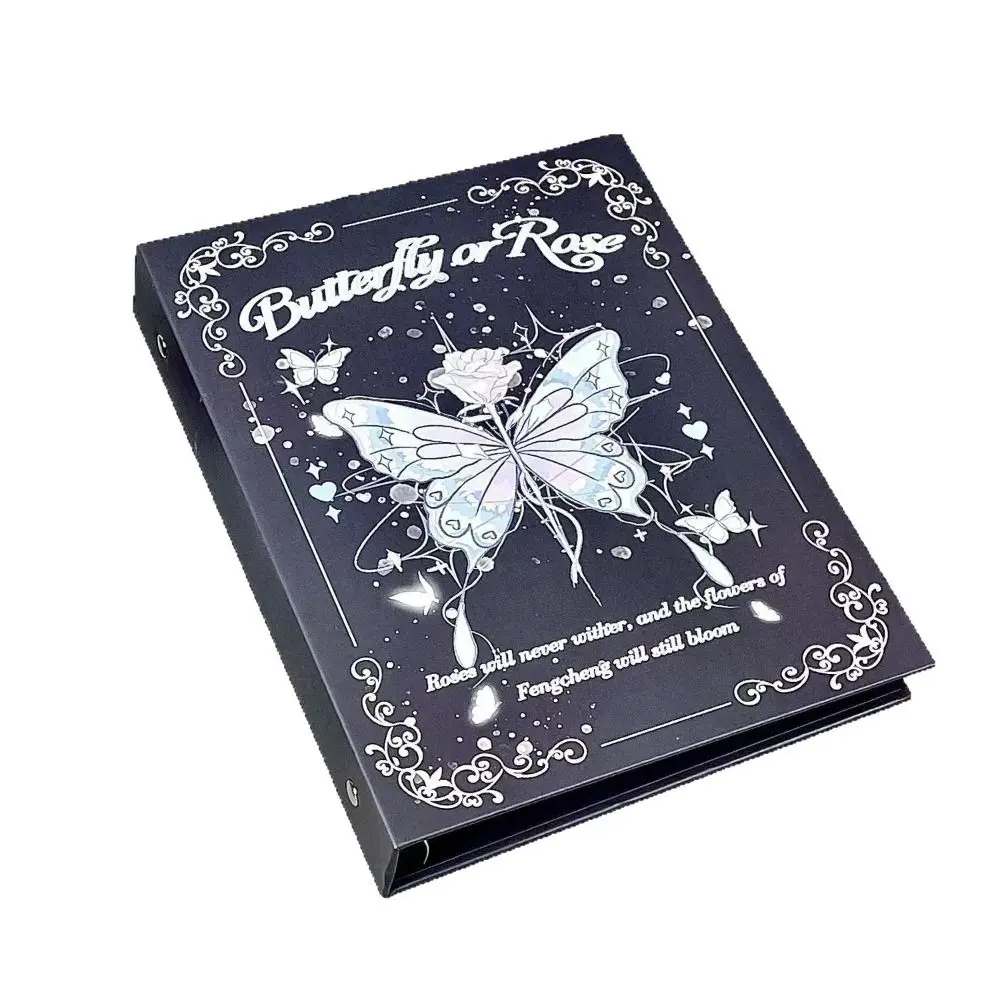 INS Butterfly Design A5 Photo Album Loose-leaf 3-inch Size 3-inch K-pop Idol Photo Binder Photocard Holder Concert