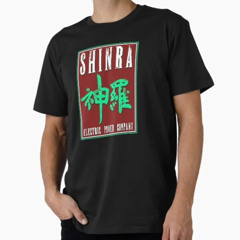 

0324 Shinra Electric Power Company Gift t shirt Videogame Final Fantasy VII graphic tee Y2K Clothes 100% Ccotton Large size Tops