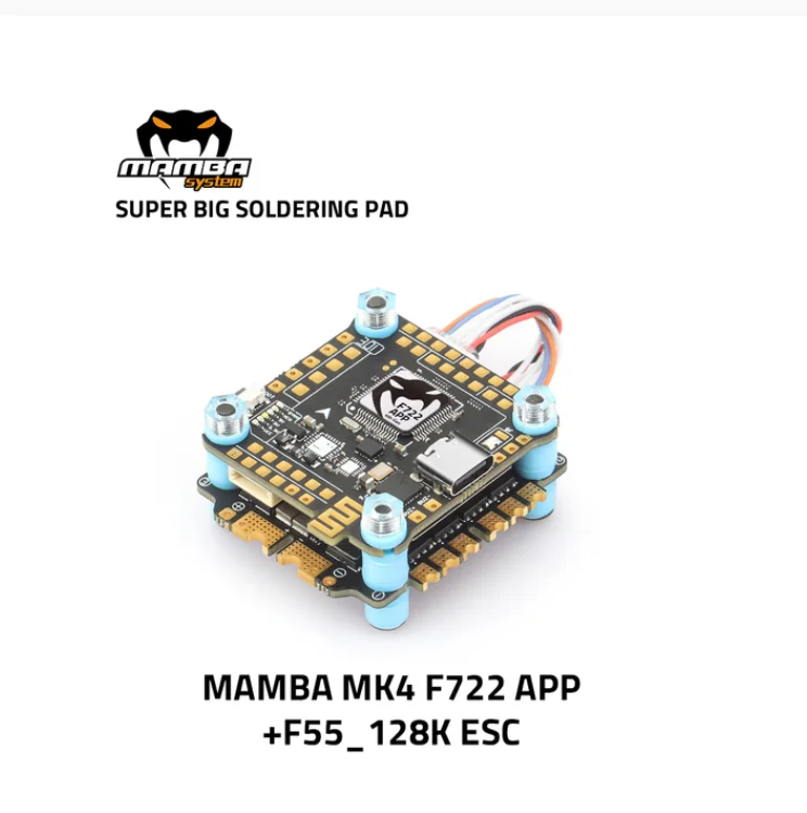 Diatone MAMBA F722 APP MK4 WIFI/DJI Flight Controller Stack F7 45A/55A/65A 128K BLHeli32 ESC 6S 4in1 Dshot1200 Brushless ESC