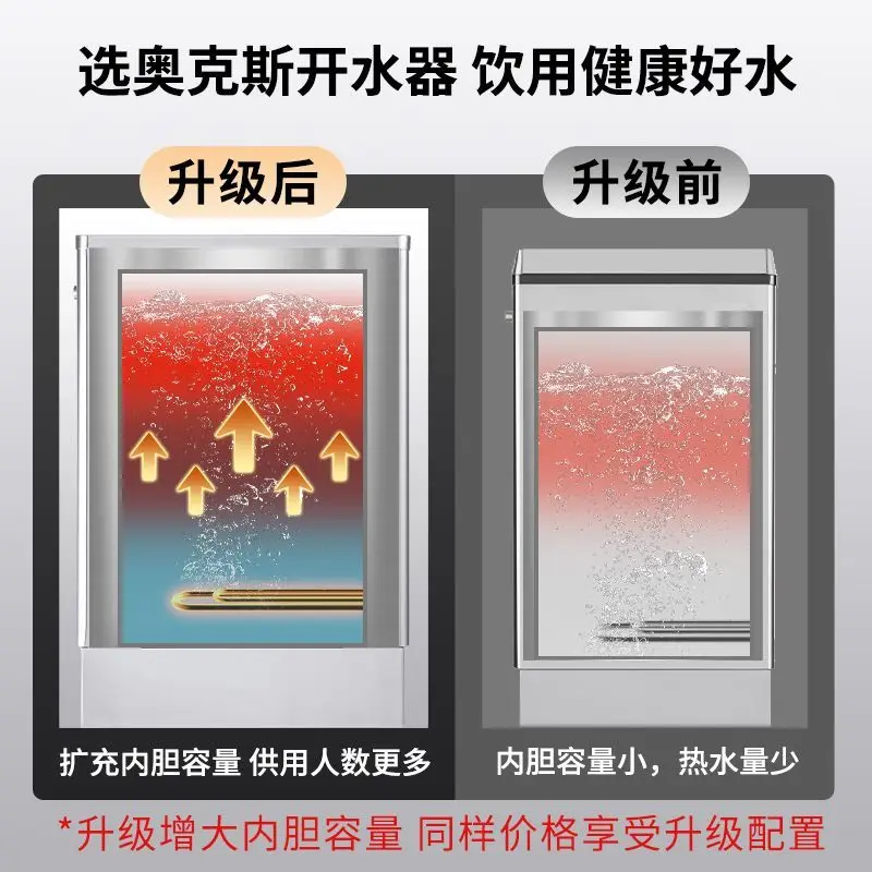 موزع مياه الشرب التجاري، غلاية مياه كهربائية ذكية من الفولاذ المقاوم للصدأ أوتوماتيكية بالكامل لمطاعم المدارس