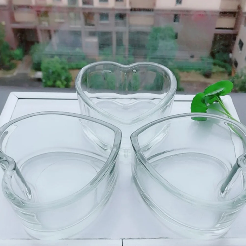 

3 Pcs Holder Without Creative Glass for Table Decoration Stick Wedding Decorative Cup Heart Shape