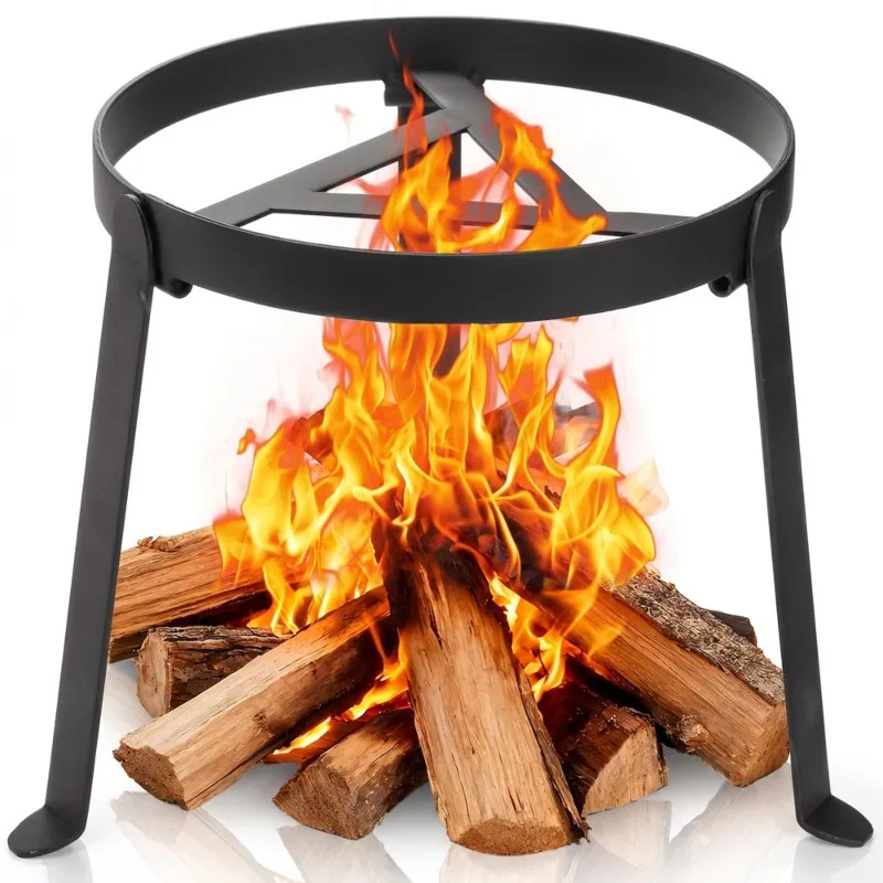 FSTE-Tripod Stand For Cast Iron Dutch Oven, Camping Tripod Grill Folding Open Fire Cooking Stand, For Campfire Cooking