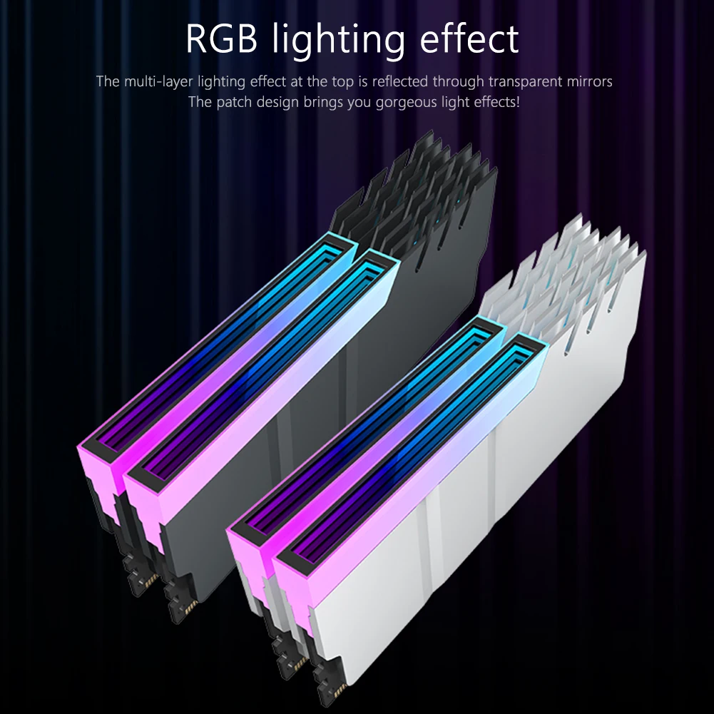 Memory Module Heatsink DDR4 DDR5 Heat Cooler Radiator 5V 3PIN ARGB AURA Sync Aluminum Alloy Heat-resistance Computer Accessories