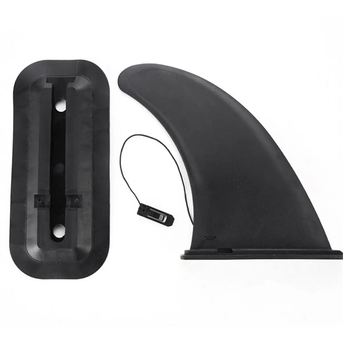 T22C 2pcs Paddle Board Fin with Base, Removable Fin Replacement Set, Slide-in Quick Release Center Fin for Surfboard