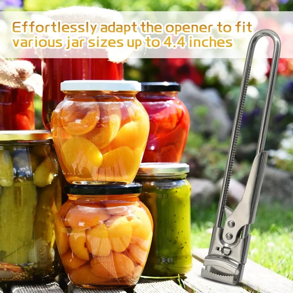 Adjustable Stainless Steel Jar Opener: Easy Hand Operation for Seniors and Kids