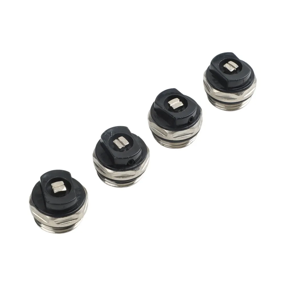 4 Pack Brass Radiator Air Release Valve G1/2 Thread for Towel Rail and Panel Radiator Systems Residential Use Only