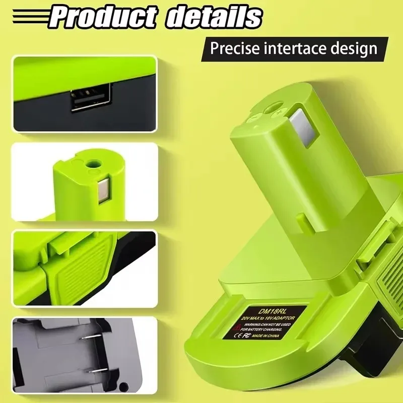 Imagem -03 - Converte Adaptador de Bateria para Ryobi Power Tool Adequado para Milwaukee18v Bateria de Lítio Dewalt 20v Dm18rl