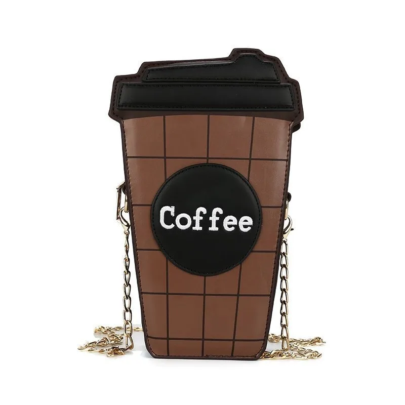 

Funny and Personalized Coffee Cup Bag, Fashionable European and American Style Diagonal Cross Bag, Cute Women's Bag, Small Bag