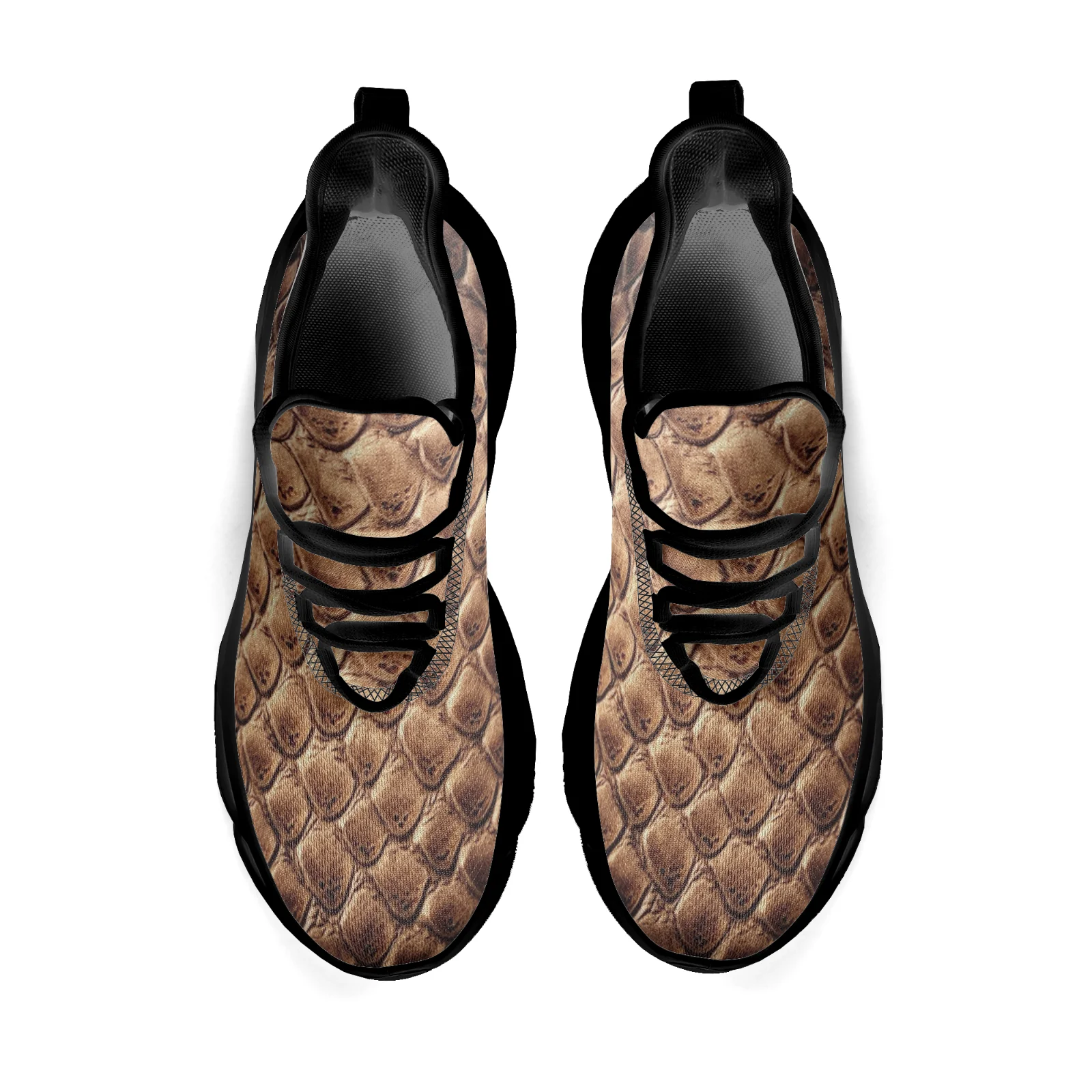 Zapatos deportivos informales personalizables con escala de cobre, zapatos para correr informales para jóvenes, zapatos con cordones de malla EUR36-48