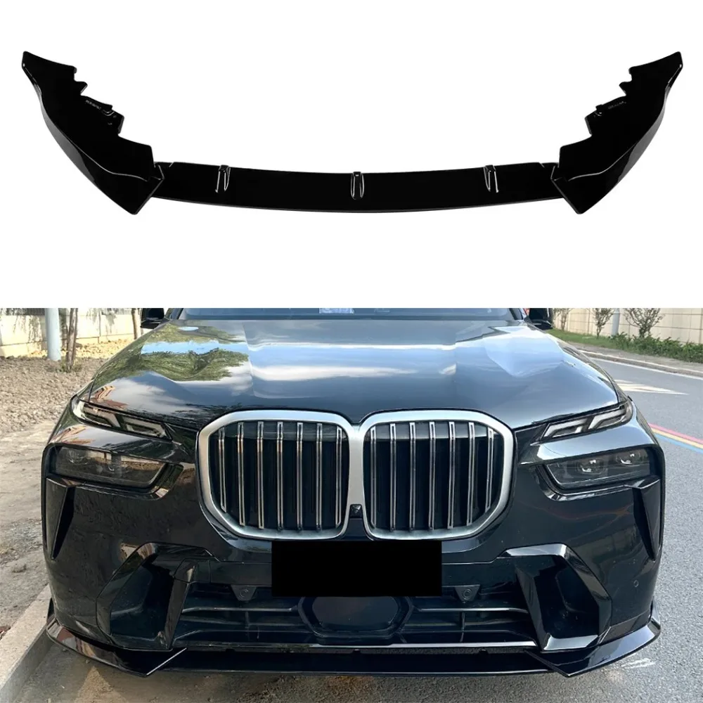 

For BMW X7 G07 LCI M Sport 2023-2025 Front Bumper Spoiler Lip Lower Body Kit Diffuser Splitter Tuning Guard Car Accessories