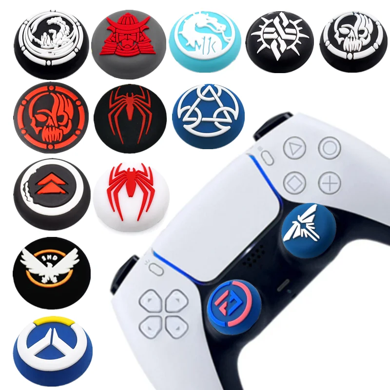 2pc Silicone Thumb Stick Grip Cap For Playstation 5 PS5 PS4 Xbox Series X/S 360 One Switch Pro Controller Joystick Accessories