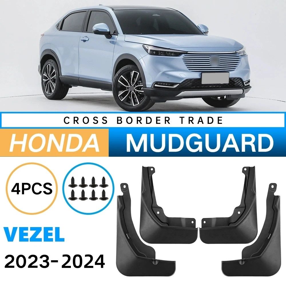 

4PCS Front Rear Wheel Mudguards For Honda Vezel 2023-2024 Sedan Touring Splash Guards Fender Mud Flaps Car Accessories