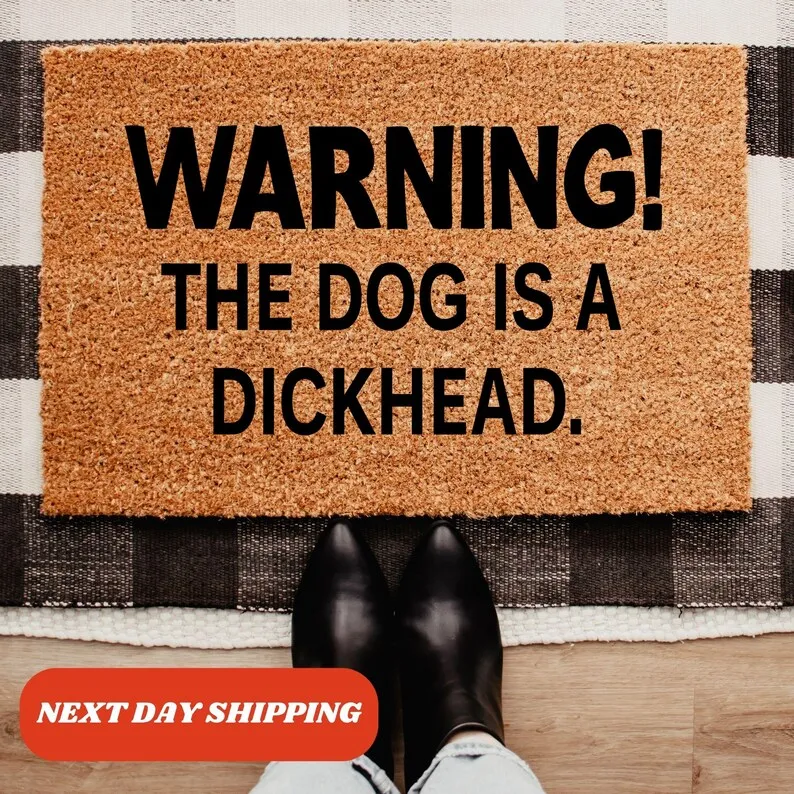 

Personalized Coir Trendy Welcome Mat Dog Owner Gift Housewarming Gifts Custom Text Logo Words Outdoor Indoor Garden Decor Mats