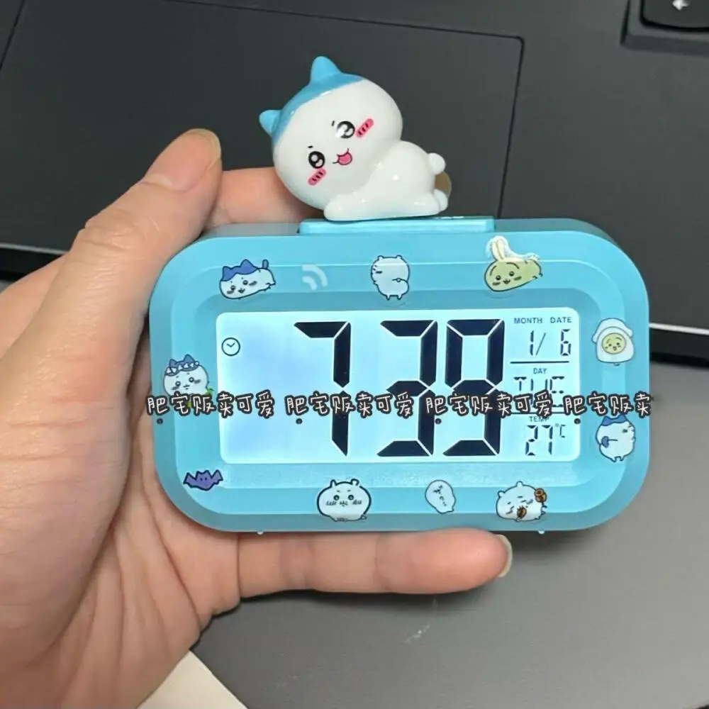 Chiikawa Alarm Clock Luminous Desk Clock Hachiware Usagi Cartoon Multifunctional Bedside Portable Student Desktop Alarm Clocks