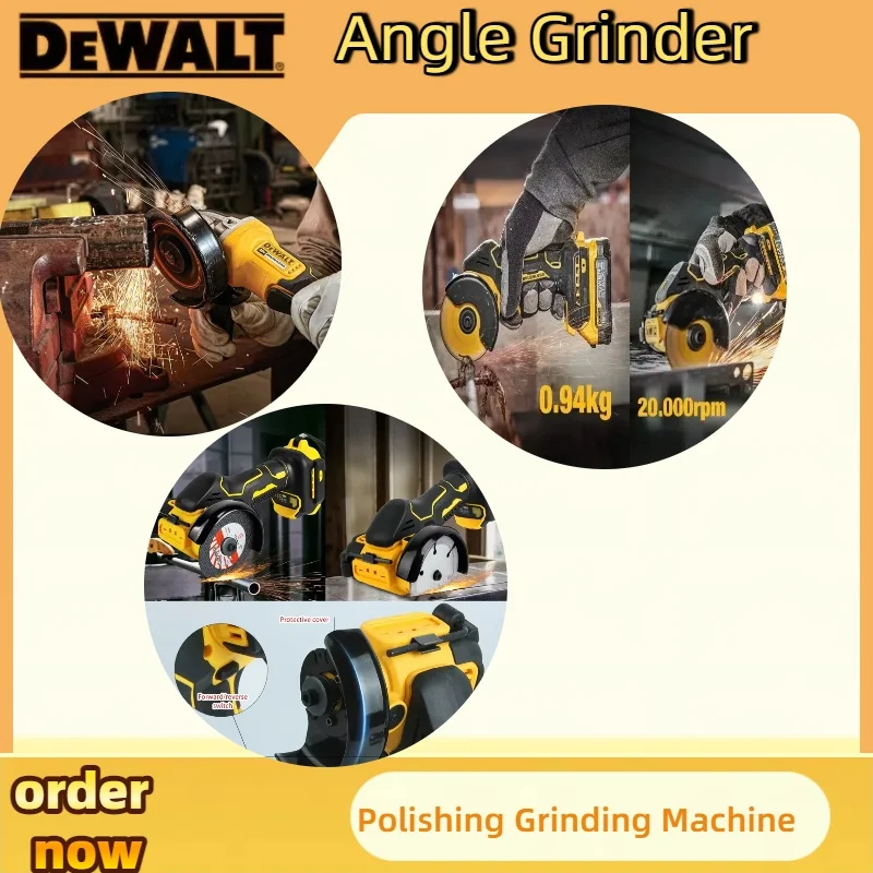 Dewalt rebarbadora sem fio 125mm e 3 Polegada mini máquina de polimento ferramentas elétricas de corte