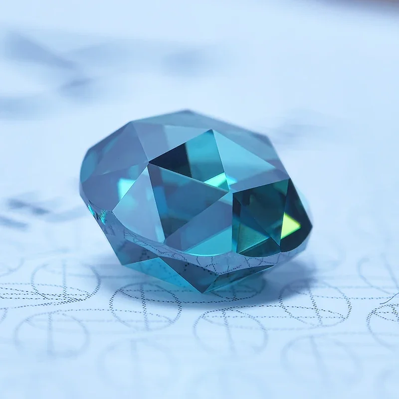 Moissanite Round Shape Double Faced Rose Cut Emerald green Charm Beads for DIY Jewelry Making Materials with GRA Certificate