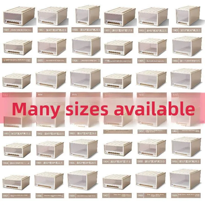 Thickened Plastic Transparent Drawer Type Storage Box Home Clothes Underwear Organizer Storage Cabinet Clear Storage Box