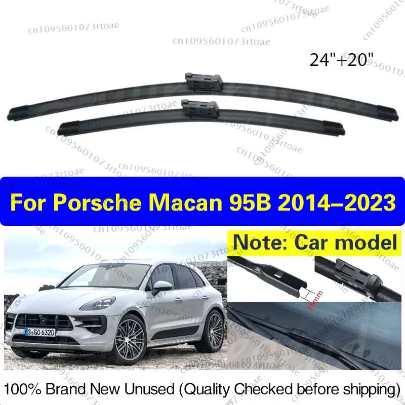 

Car Wiper Blade Front Window Windshield Rubber Refill Wiper For Porsche Macan 95B 2014 - 2023 LHD 24"+20" Car Accessories