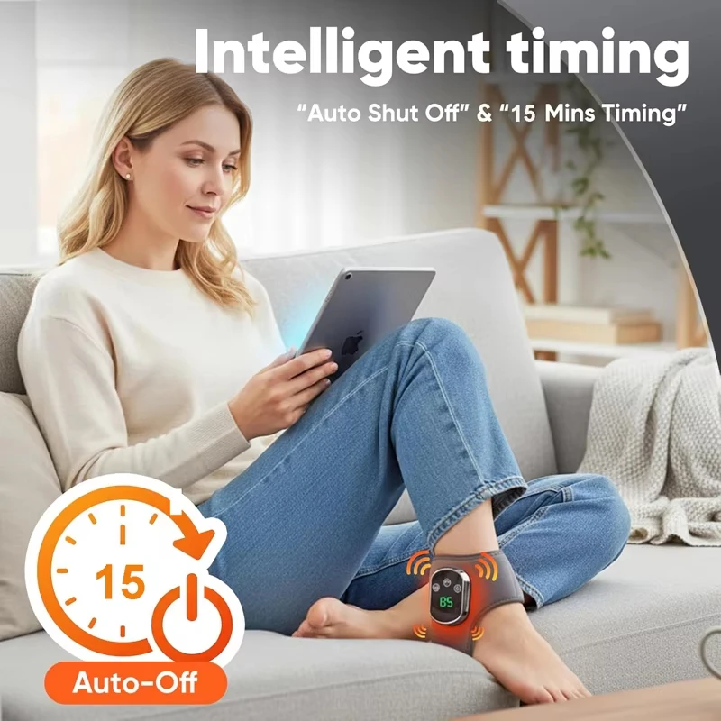 

Электрический массажер для ног, 4-режимный вибрационный массаж, защита лодыжки, бандаж для ног, USB-поддержка лодыжки, защитная лента для расслабления мышц