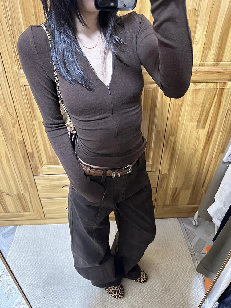 الأمريكية Sle الساخن فتاة سستة طويلة Sve V-Ne تي شيرت المرأة سليم صالح ملابس داخلية التخسيس قاعدة irt الرجعية Sle تخفيف