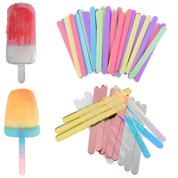 10pcs Reusable Ice Cream Sticks Acrylic Popsicle Sticks Handmade DIY Resin Mold Ice Cream Pop Sticks Kitchen Baking Making Tools