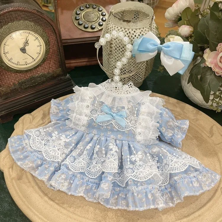 Blue 20cm cotton doll clothes 50cm-55cm reborn doll dress free shipping