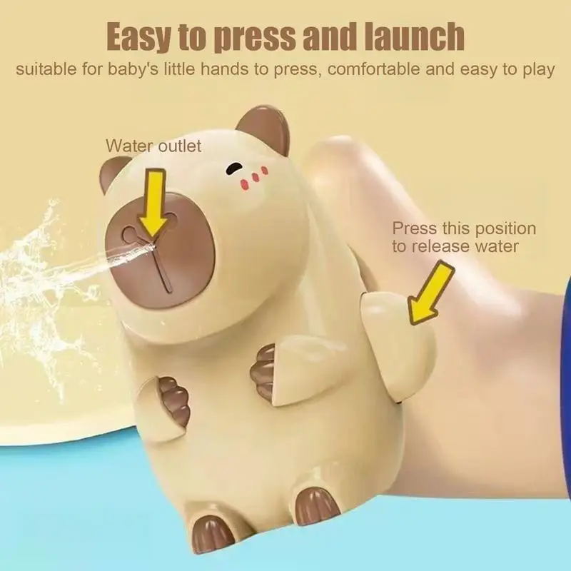 Water Squirter for Kids Capybara Water Toy Small Squirter Desktop Ornament for Boys And Girls Beach Summer outdoor Activities