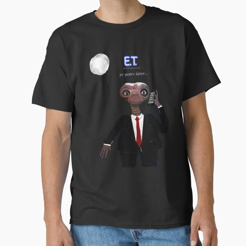 

E.T. E.T Phone home The Extra Terrestrial gift t shirt Retro Alein Sic-Fi Graphic clothes All size Tops S-6XL Cartoon tee