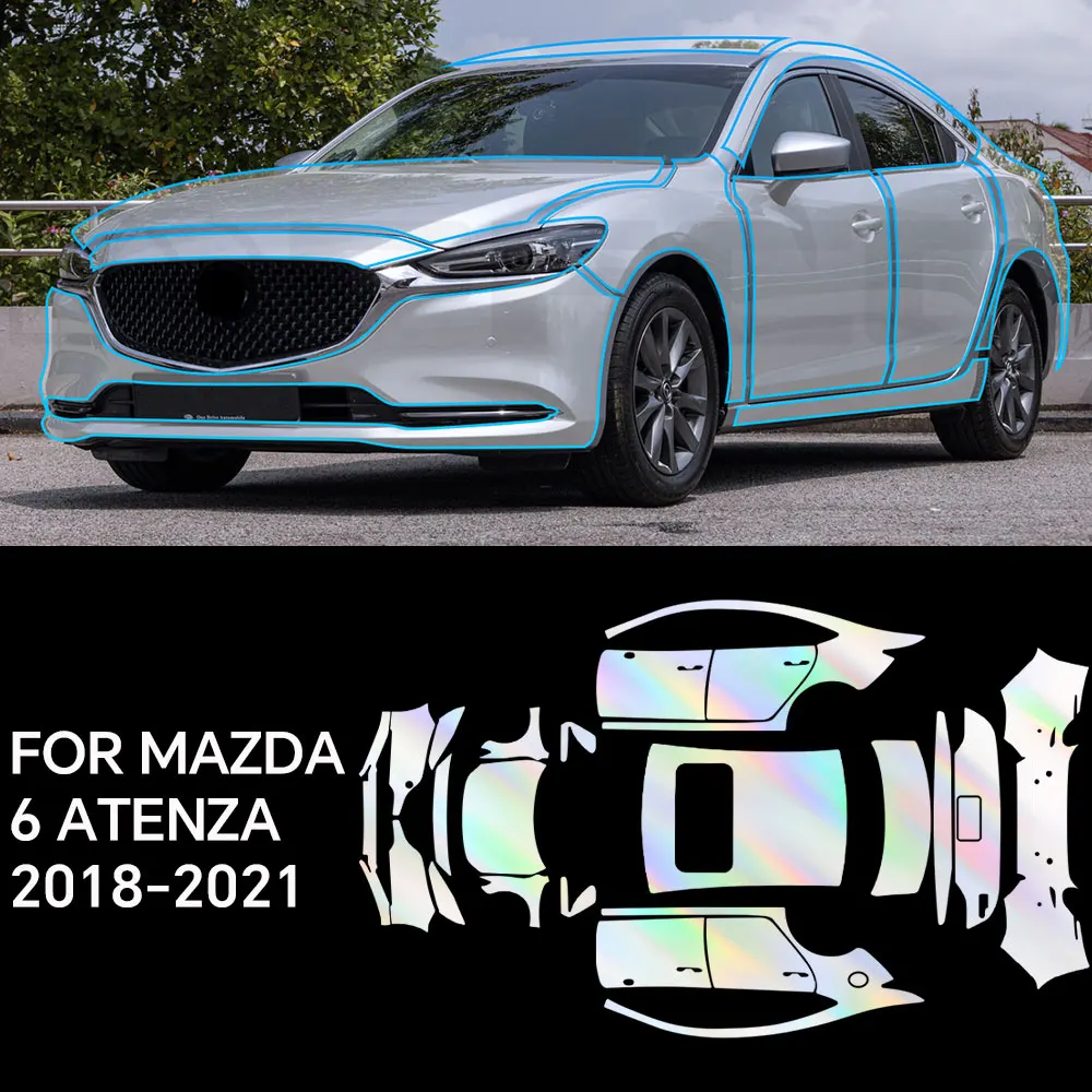

Автомобильные аксессуары для Mazda 6 Atenza 2018-2021, защитная пленка для краски, предварительно вырезанный комплект кузова автомобиля PPF, полный автомобиль, защита от царапин, экстерьер