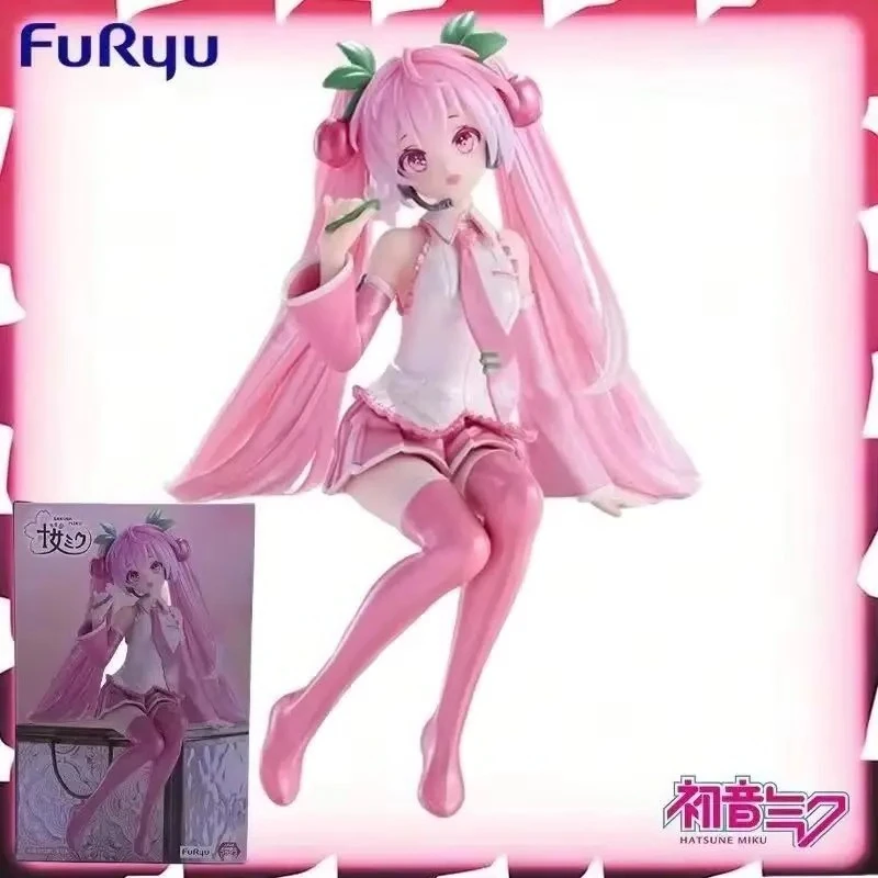 正規品在庫あり-フリュー-初音ミク-ボーカロイド-ヌードルストッパー-桜初音-2024年版-パールカラー-15cm-フィギュア-モデル-オーナメント-ギフト