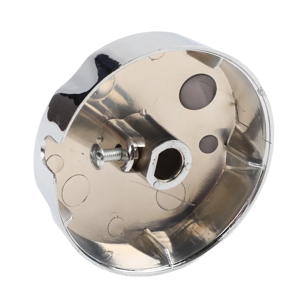 Chrome Finish Bath Control Knob Bathroom Upgrade Classic Round Shape Water Damage Prevention Ergonomic Design For Easy Operation