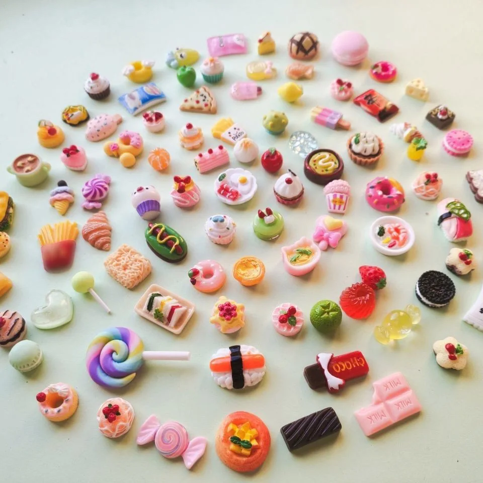 5/10PCS Fun Mixed surprise mix Bag Cute Simulation Mini Snacks Food Model Resin Toys Surprises Box Fake Candy Kids Toys