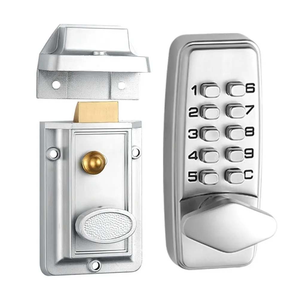 Waterproof Password Metal Digital Door Lock Push Button Combination Smart Lock Mechanical Pad Code Apartment