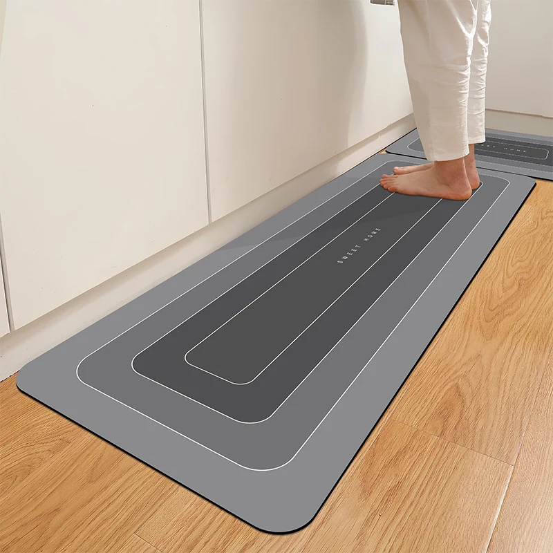 1PCS Kitchen Floor Mat Waterproof, Anti-skid, Anti-dirty Foot Mat Household Door Mat, Door Mat Carpet, Diatomite Door Mat