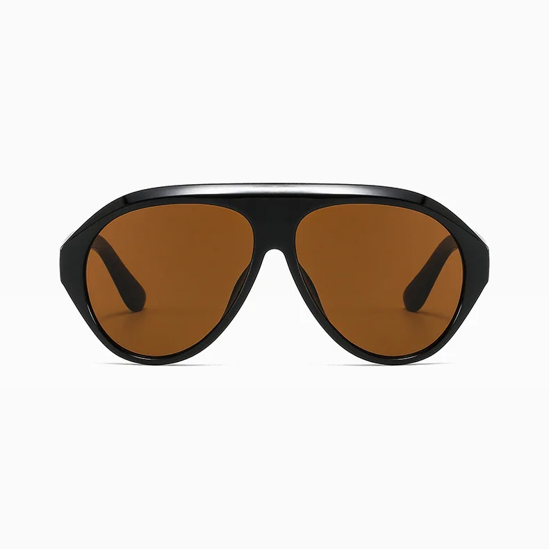 Übergroße Pilot Sonnenbrille Frau Luxus Marke Vintage Ein Stück Sonnenbrille Für Dame Beliebte Großen Rahmen Shades Brillen UV400 – Detail 5