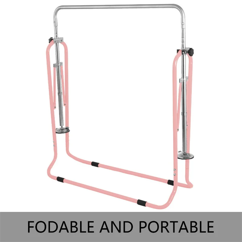 

Gymnastics Horizontal Bar for Kids Children Folding Adjustable Height Home Training Bar Equipment