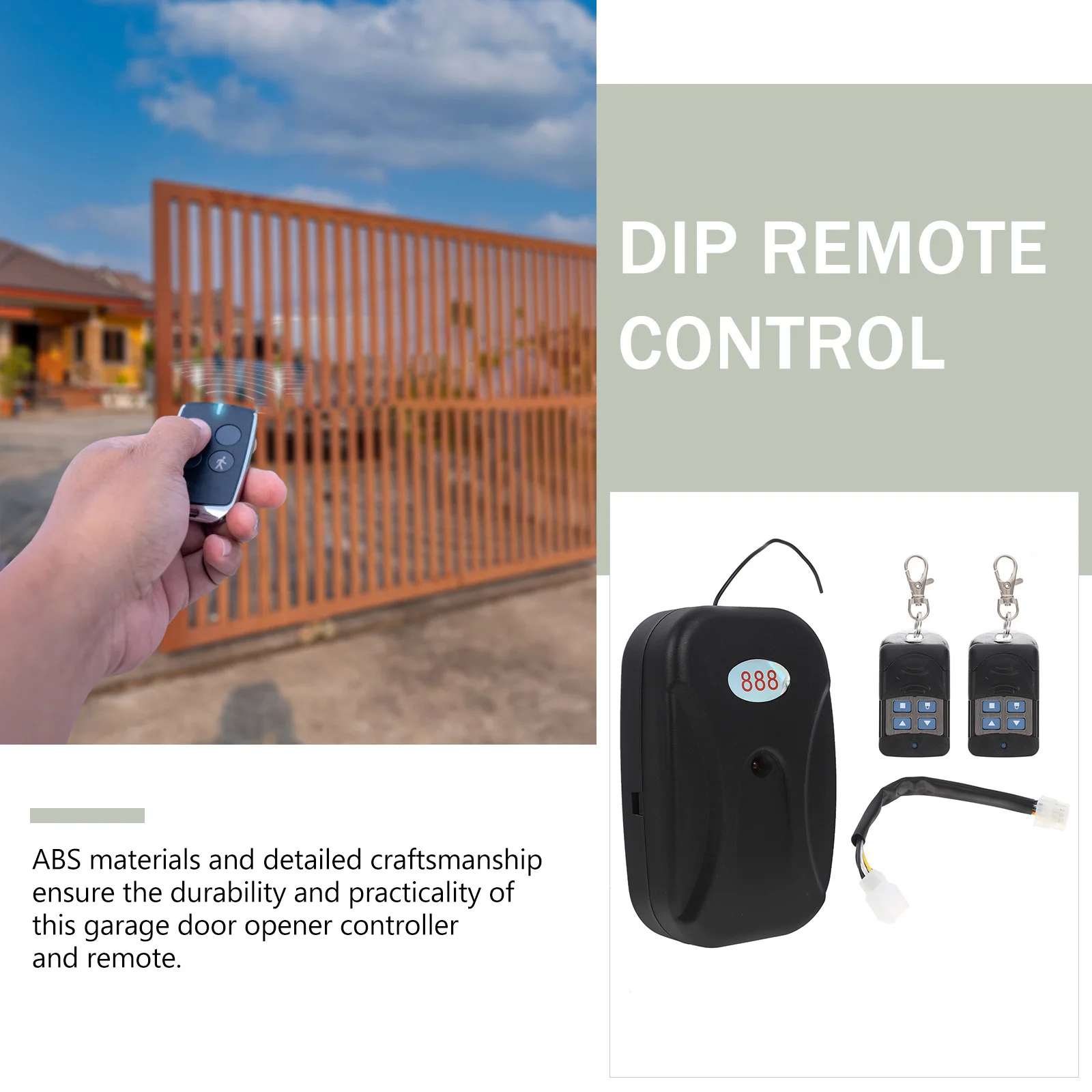 1Set Garage Door Transmitter Controller Durable ABS Materials Detailed Craftsmanship Quick Control Remote Garage Door Opener