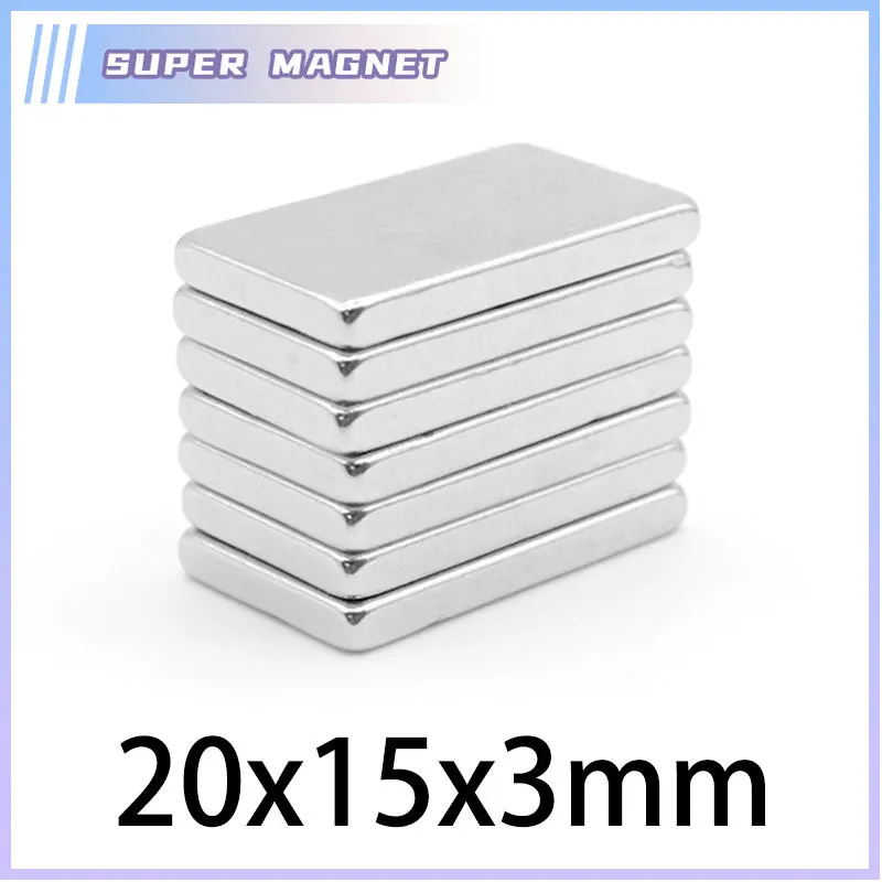 5/10/20/30/50pcs 20x15x3mm N35 Block Powerful Magnets Bulk Sheet Neodymium Magnetic  Super Strong Permanent NdFeB Magnet 20*15*3