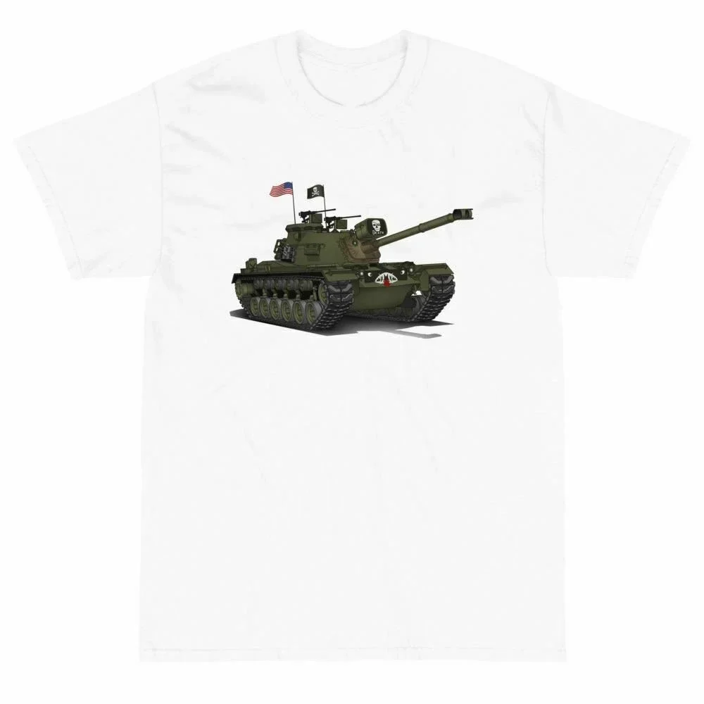 

War Tank Design "The Grim Reaper" M48A3 T-Shirt Summer Cotton O-Neck Short Sleeve Mens T Shirt New S-3XL