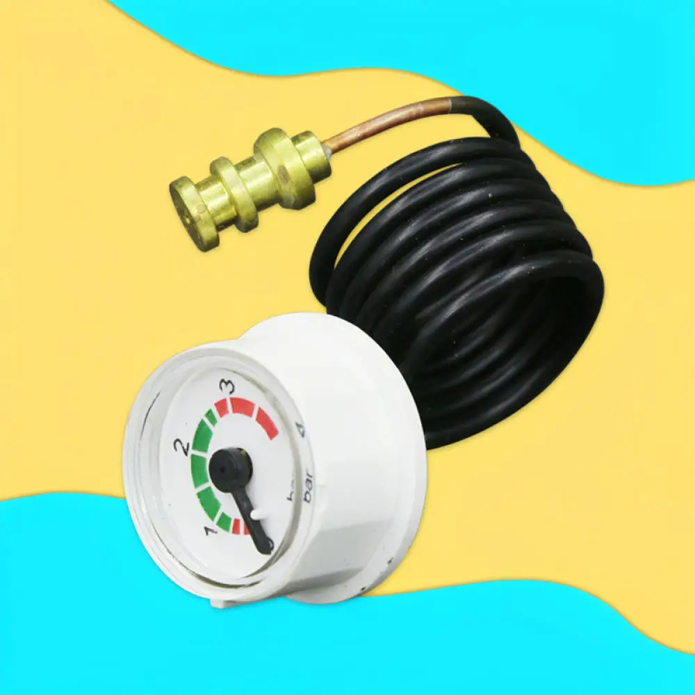 Replacement Pressure Gauge For Boiler Heating System 4BAR Water Meter Capillary Connection Accessory
