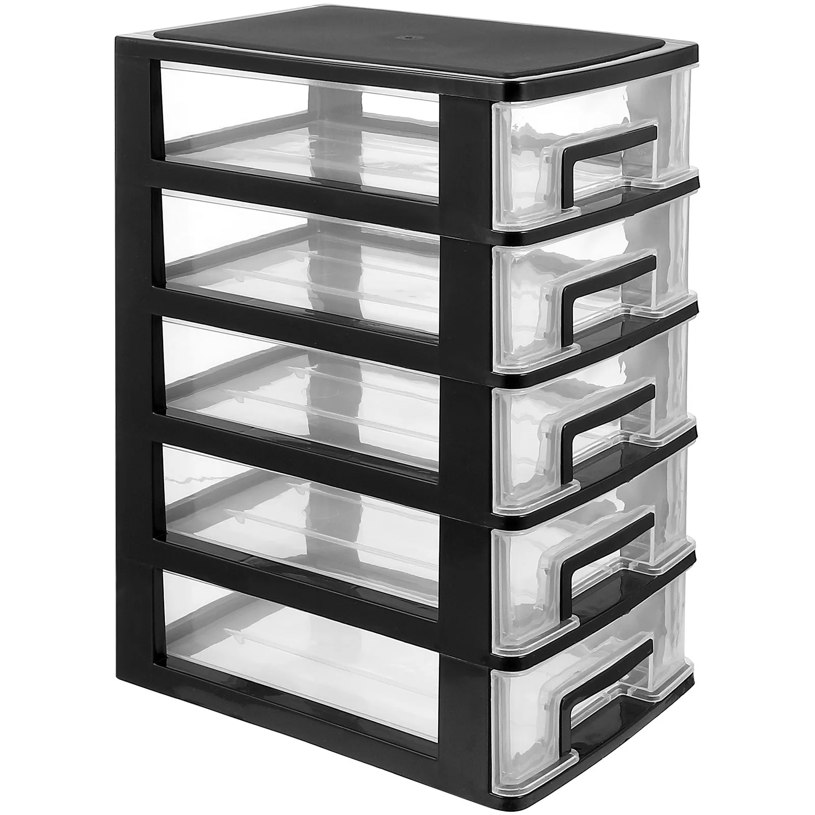 

5-Drawer Plastic Storage Organizer Drawer Type Desk Organizer for Cosmetics Jewelry Makeup Sundries Office Home Desktop