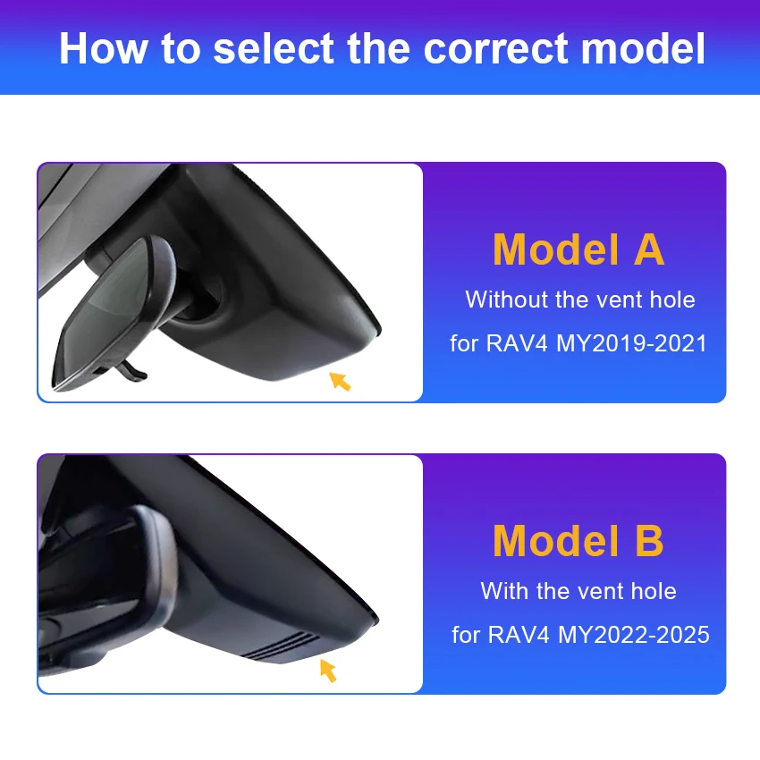4K Dash Cam for Toyota RAV4 XA50 XA40 (2019-2025) & Venza/Harrier, for Suzuki Across Car DVR Camera Recorder,OEM Design
