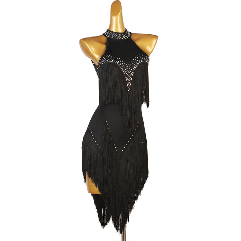 

National Standard Latin Dance Competition Uniform Standard Fringe Dress New Samba Cha Cha