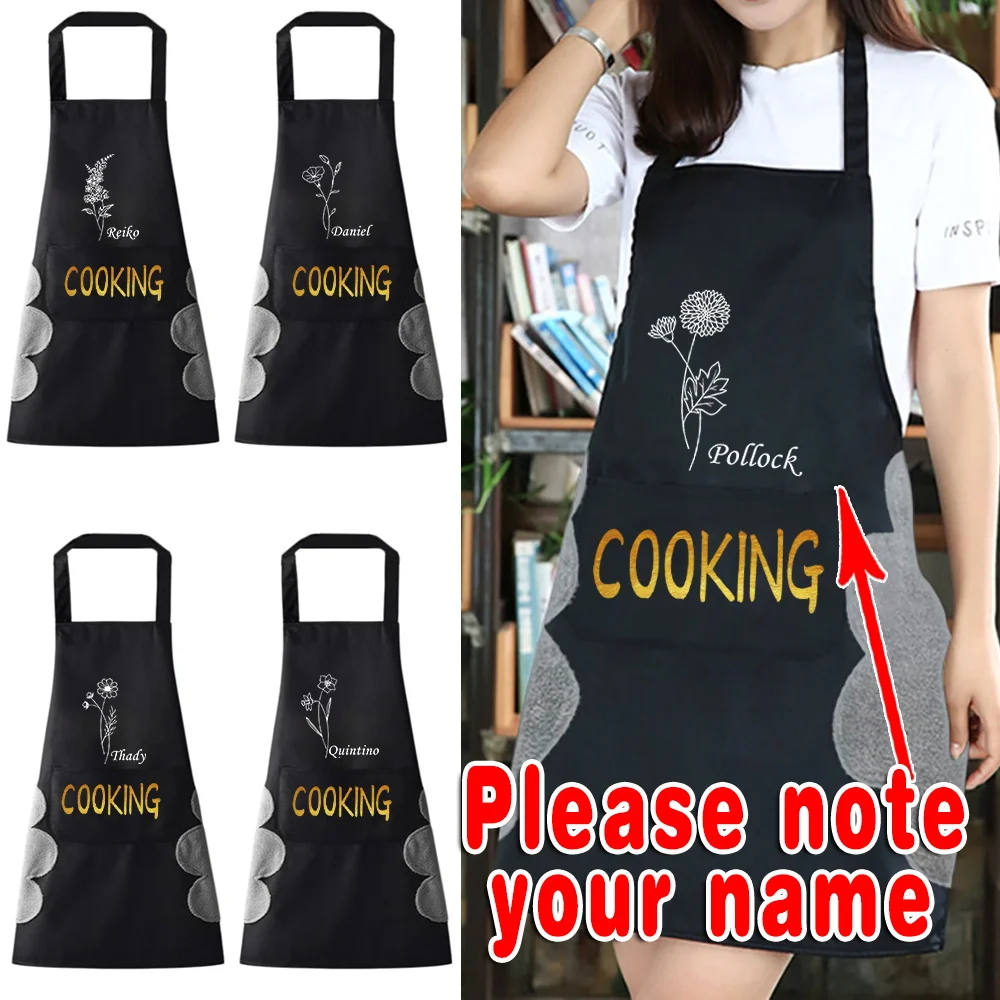 

Personalized Customized Unisex Bib Waiter Apron Kitchen Common Household Cooking Easy To Clean.