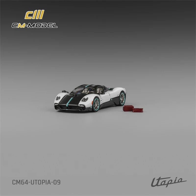 

[PreSale] CM MODEL 1:64 Pagani Utopia pearl white with carbon Diecast Model Car