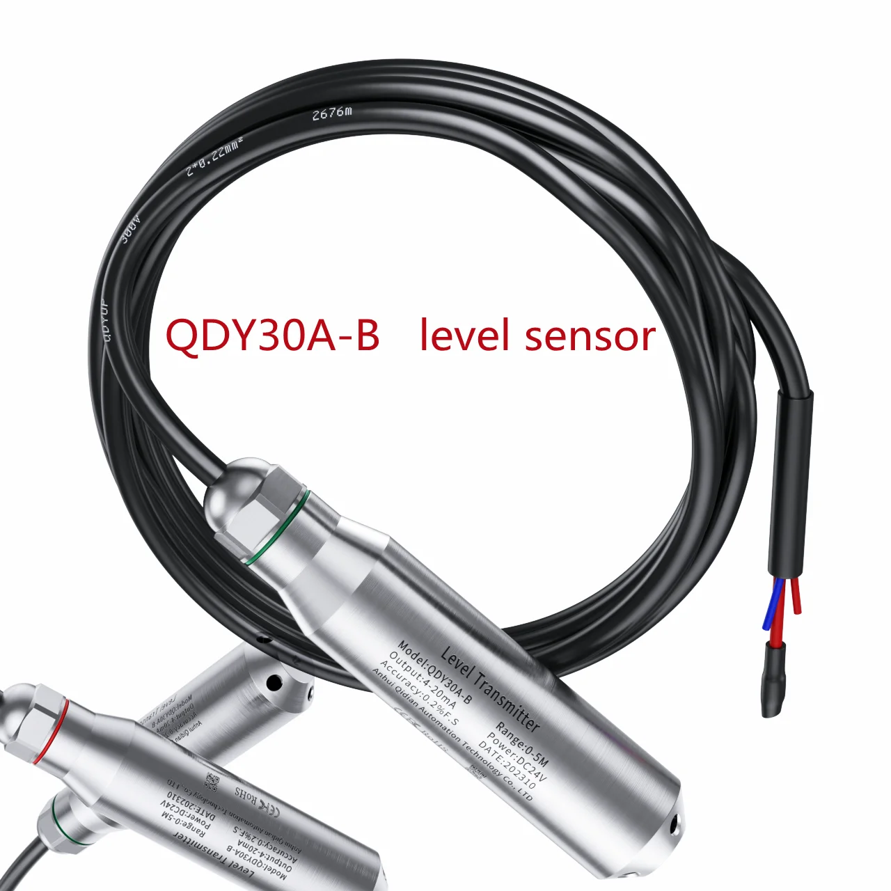 

QDY30A-B Hydrostatic water Pressure Level Sensor probe 4-20ma 0-10V RS485 0-3.3v signal output liquid level transmitter