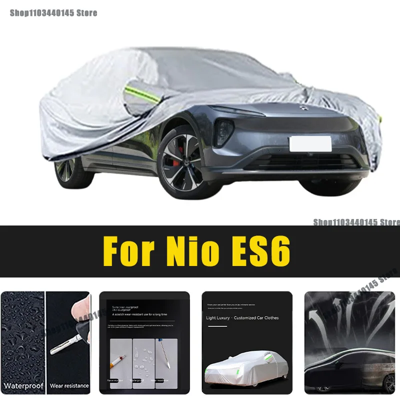 

Full Car Covers Outdoor Sun UV Protection Dust Rain Snow Oxford cover Protective For Nio ES6 Accessories car umbrella