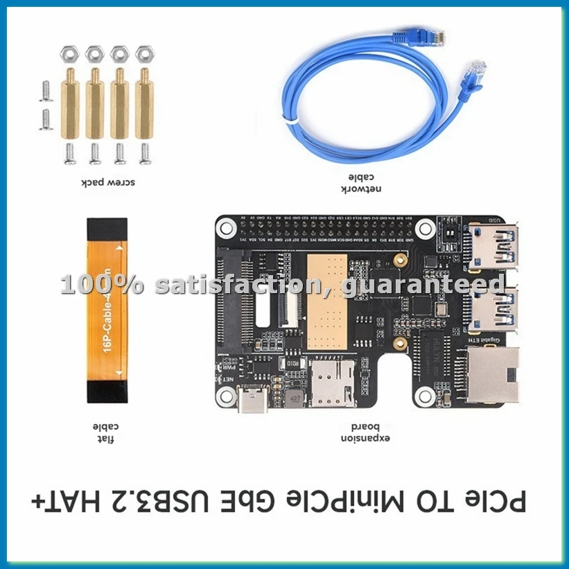 

Модуль 4G A23U с интерфейсом MiniPCIe, поддержкой 5 портов PCIe на MiniPCIe, GbE USB3.2 HAT+ и Gigabit Ethernet